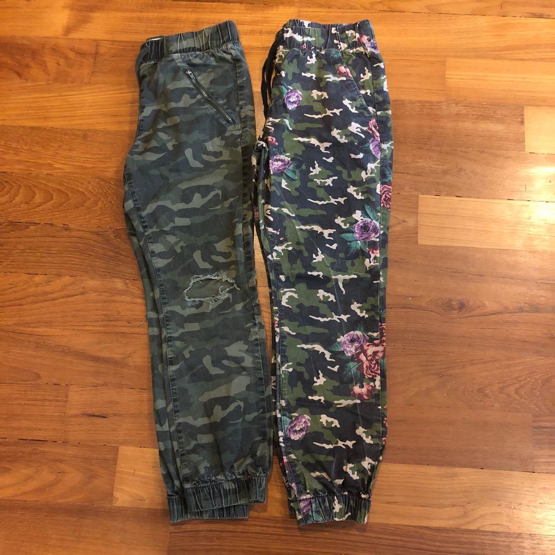 camo cuffed pants womens