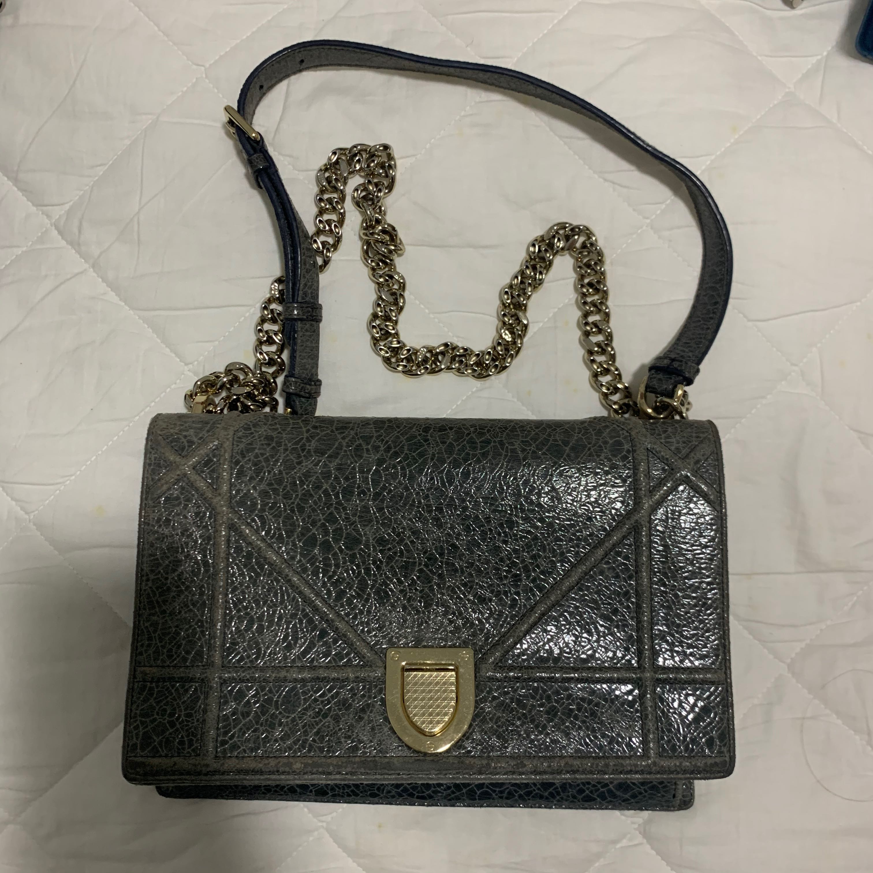 Grey diorama sale bag