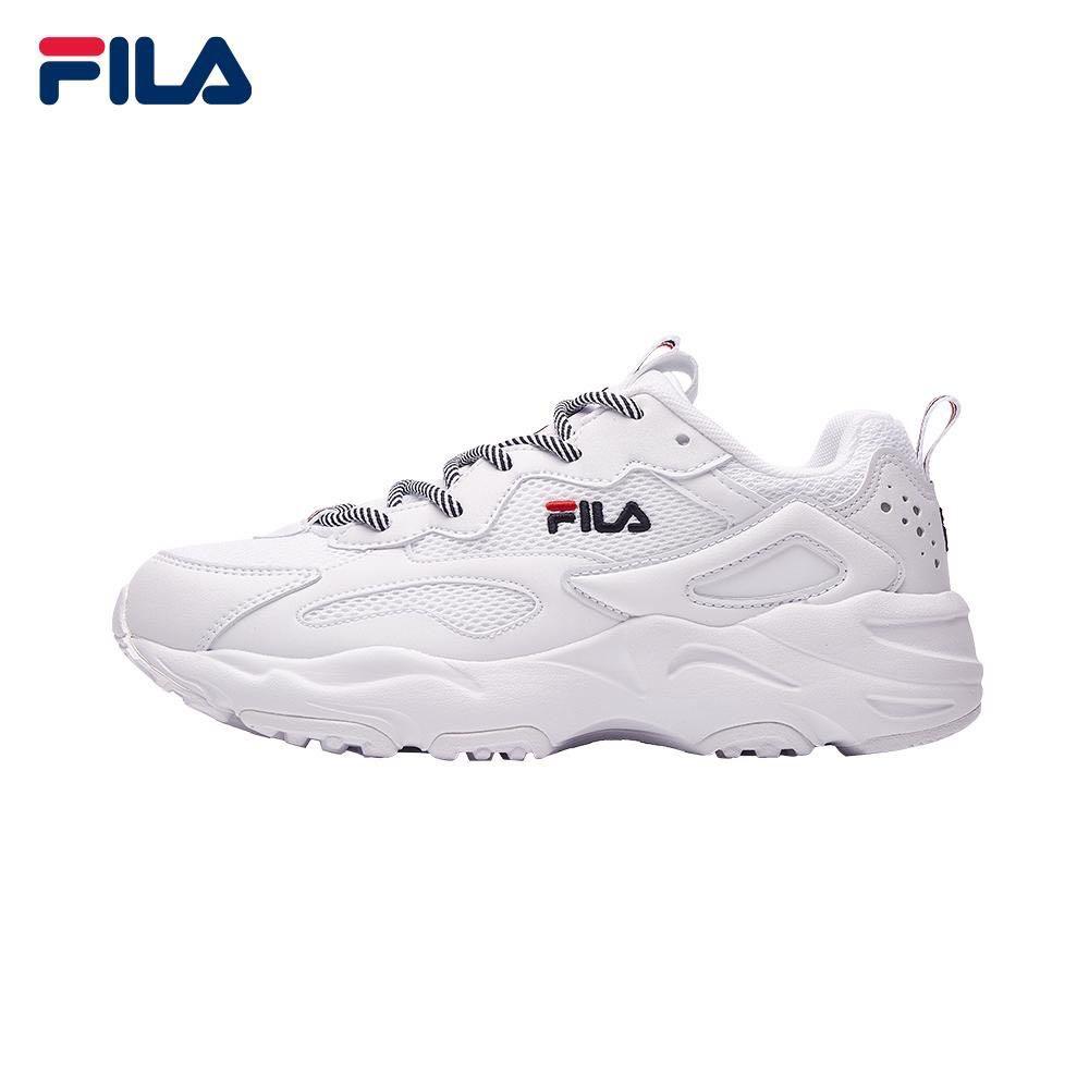 white chunky fila sneakers