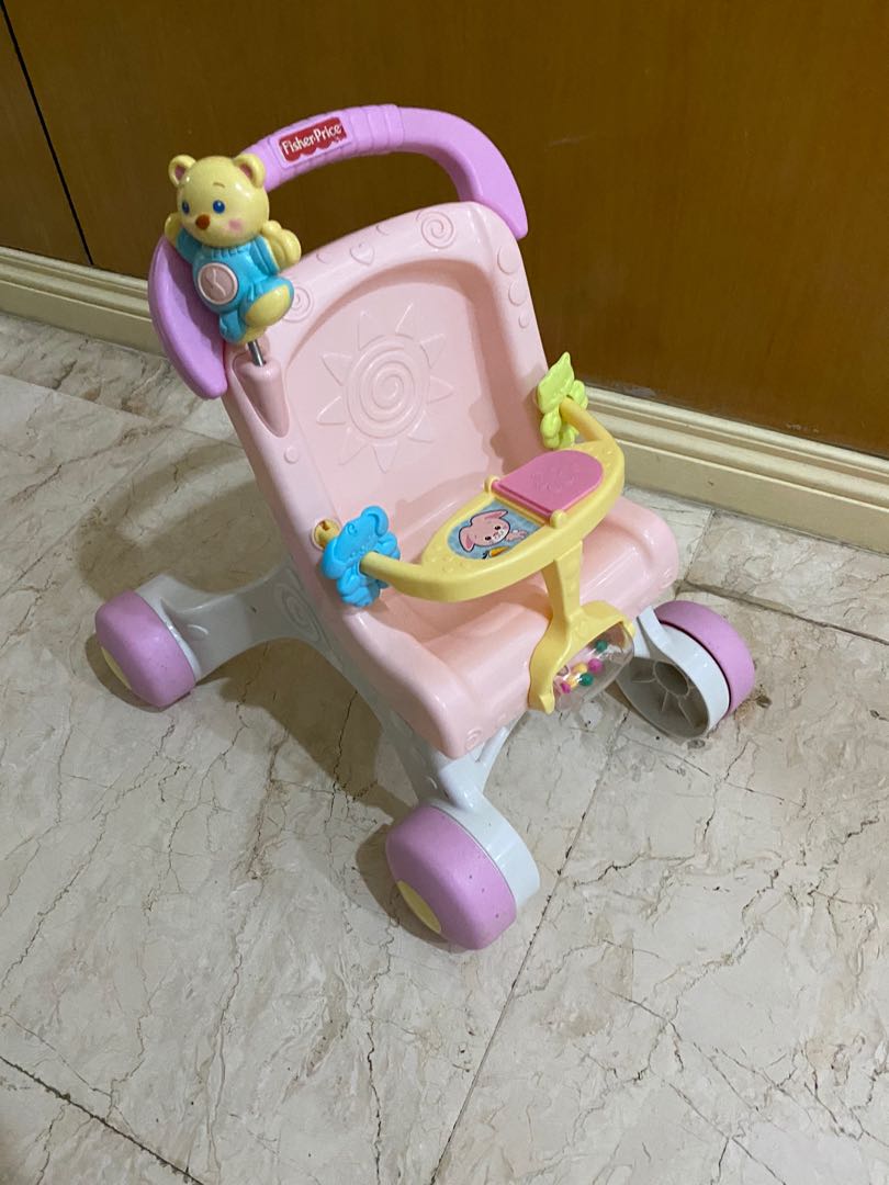 Fisher Price Stroll Along Walker Doll Stroller, Babies & Kids, Going