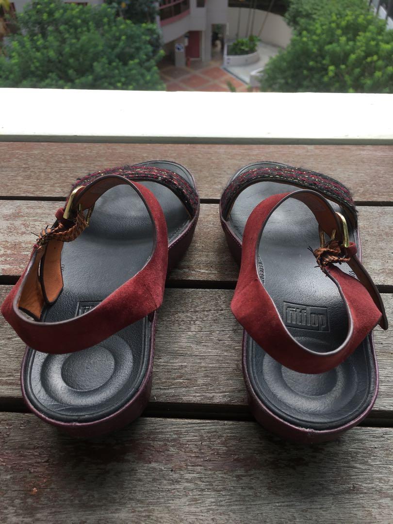 Fitflop Red Sandals, Women's Fashion 