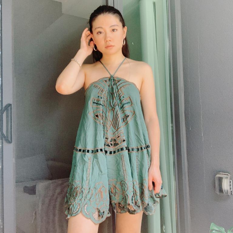 Free People Halter Dress, Women's Fashion, Clothes on Carousell