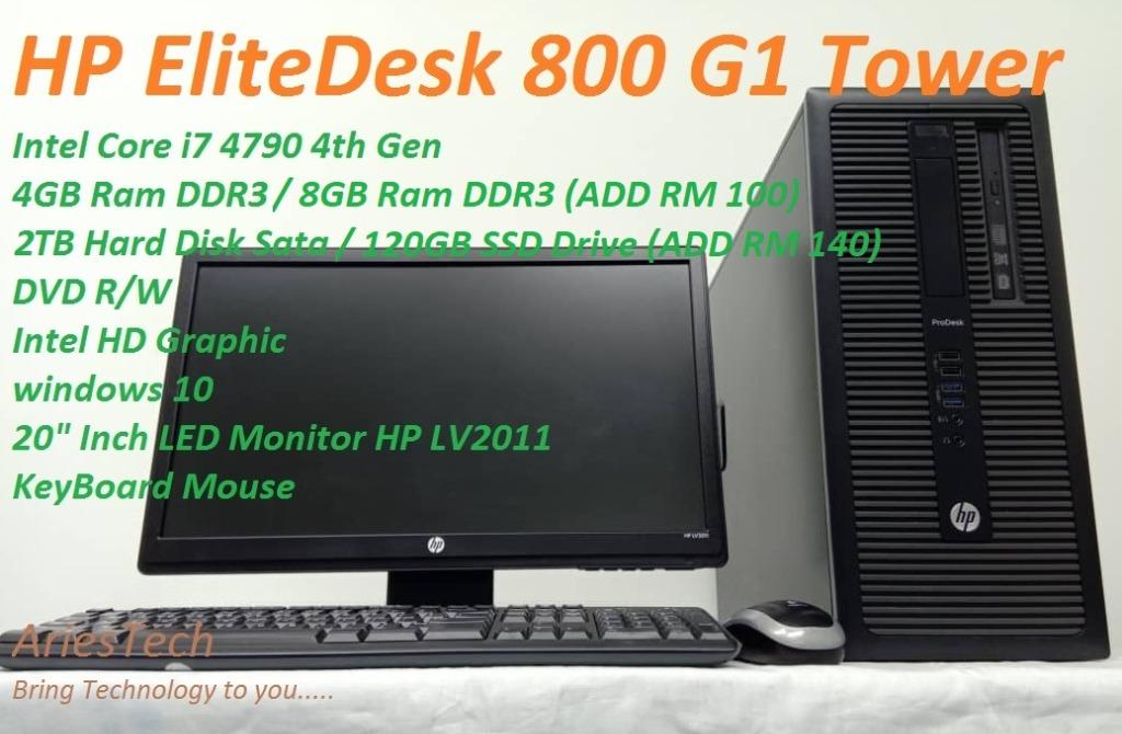 Full Set Desktop Pc Intel Core I7 Desktop Core I7 Pc Hp Elitedesk 800 G1 Tower Core I7 Cpu Used Electronics Computers On Carousell