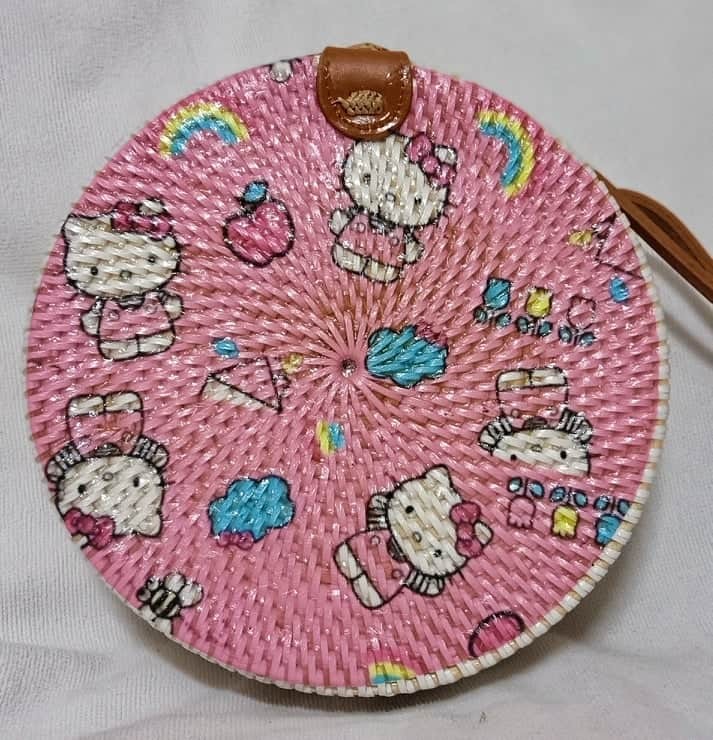 Hello Kitty Rattan Bag (from Bali), Men's Fashion, Bags, Sling Bags on
