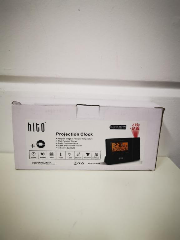 HITO Atomic Radio Controlled Projection Alarm Clock, Furniture & Home
