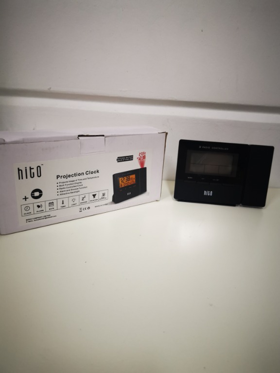 HITO Atomic Radio Controlled Projection Alarm Clock, Furniture & Home