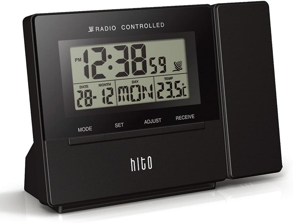 HITO Atomic Radio Controlled Projection Alarm Clock, Furniture & Home
