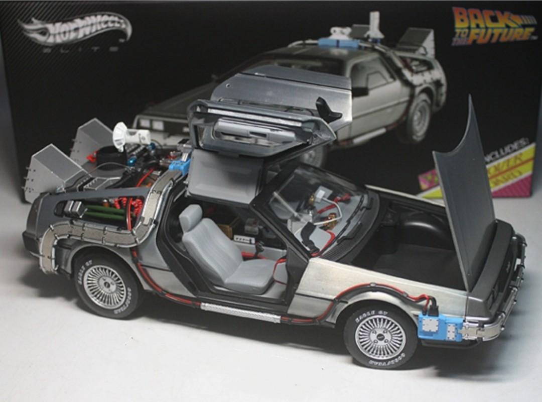 1:18 Elite Hot Wheels BCJ97 Back To The Future Time Machine Diecast Edition Toy