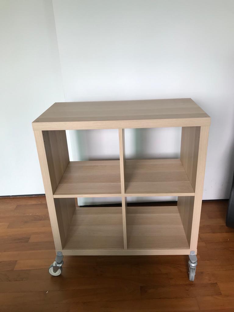 IKEA Kallax in perfect condition with wheels, Furniture & Home Living