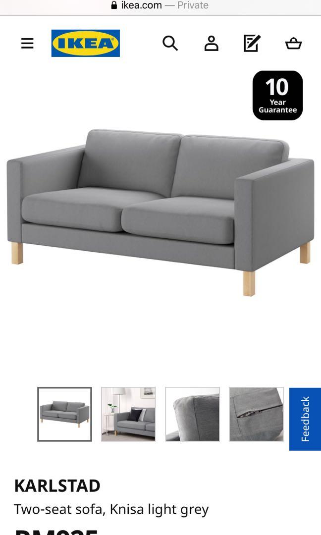 Karlstad Two Seat Sofa Furniture Home Living Sofas On Carou