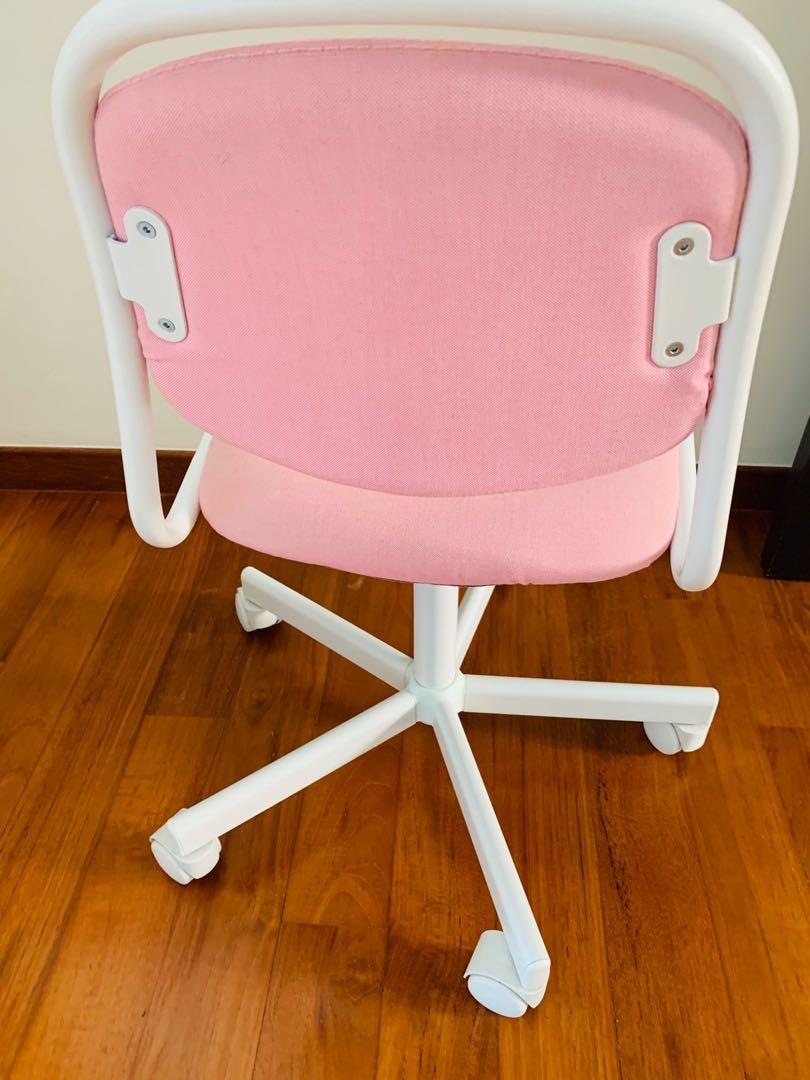 Ikea pink kids desk chair, Furniture, Tables & Chairs on Carousell