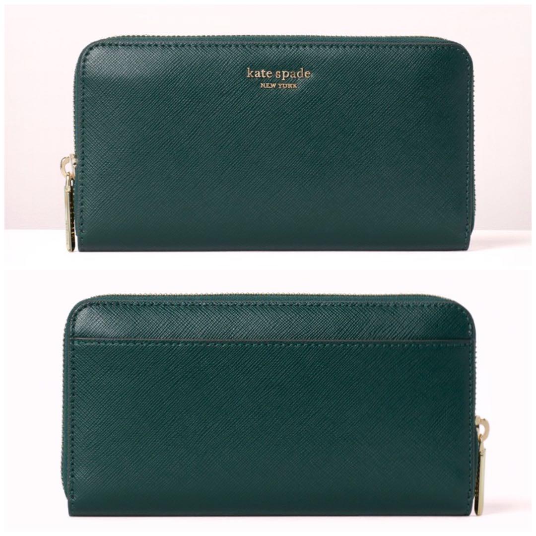 INSTOCK Kate Spade Spencer Continental Zip Around Wallet Clutch Deep  Evergreen Dark Green Army Green, Women's Fashion, Bags & Wallets, Purses &  Pouches on Carousell