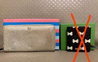 K*te Sp*de Wallet Silver
