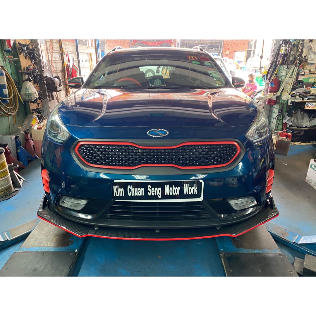 Kia Niro Universal Front Lip With Red Trim Car Accessories Accessories On Carousell