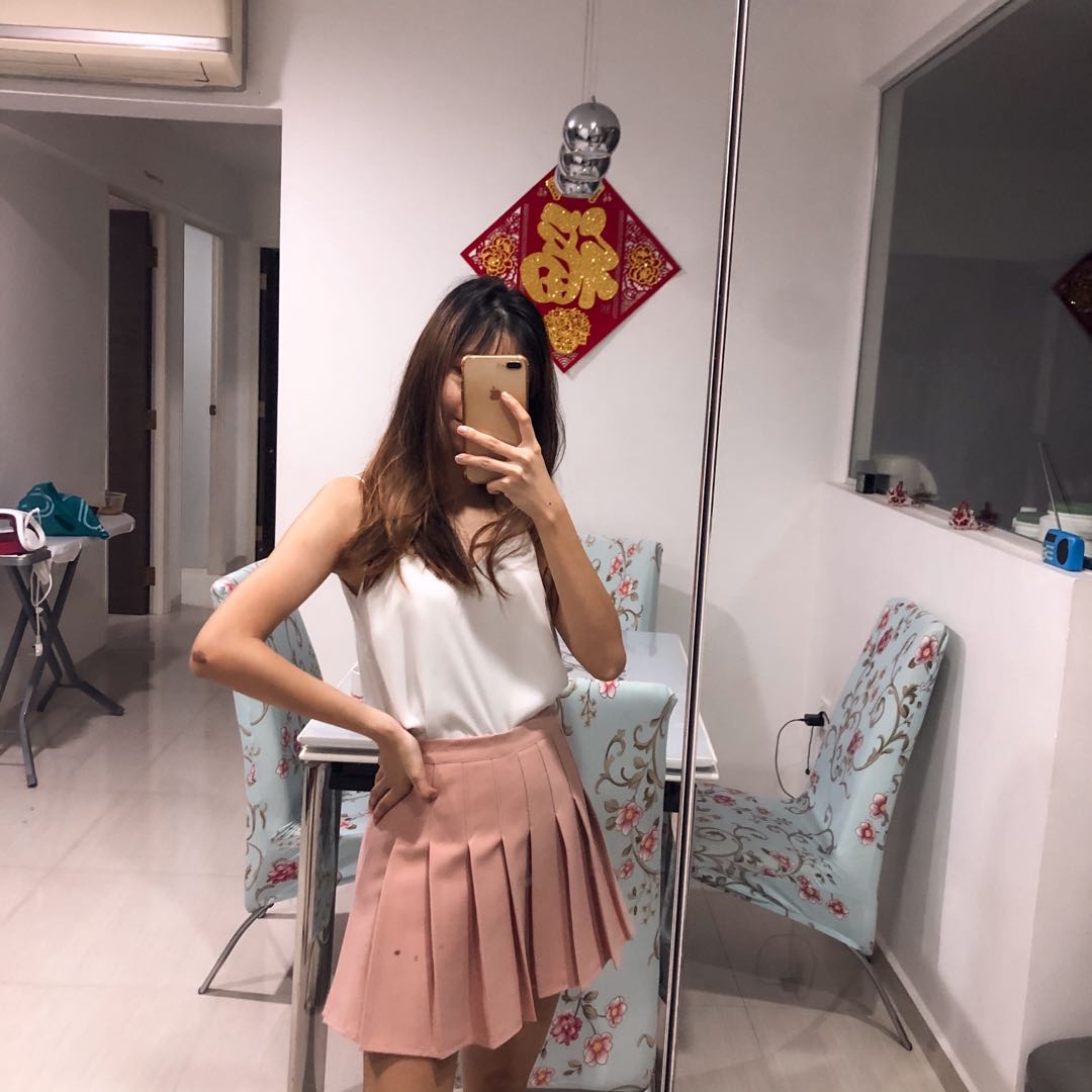 Korean Ulzzang Aa A Line Tennis Skirt Pink Women S Fashion Clothes Dresses Skirts On Carousell Sporty chic cute tennis outfits — anna elizabeth. korean ulzzang aa a line tennis skirt pink