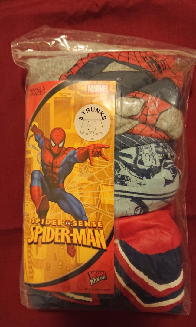 Marks & Spencer Spider-Man trunks underwear, Men's Fashion, Bottoms ...