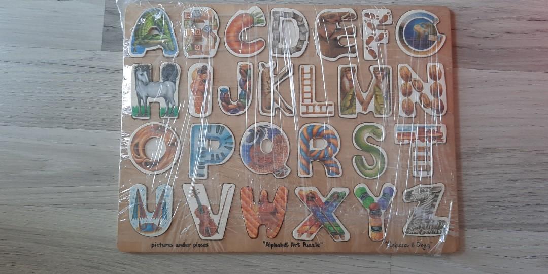 Melissa and doug outlet alphabet art puzzle