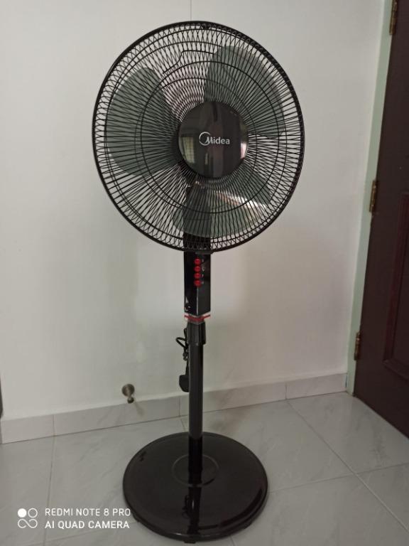 Midea 16 Stand Fan Ms602b Black Home Appliances Cooling Air Care On Carousell