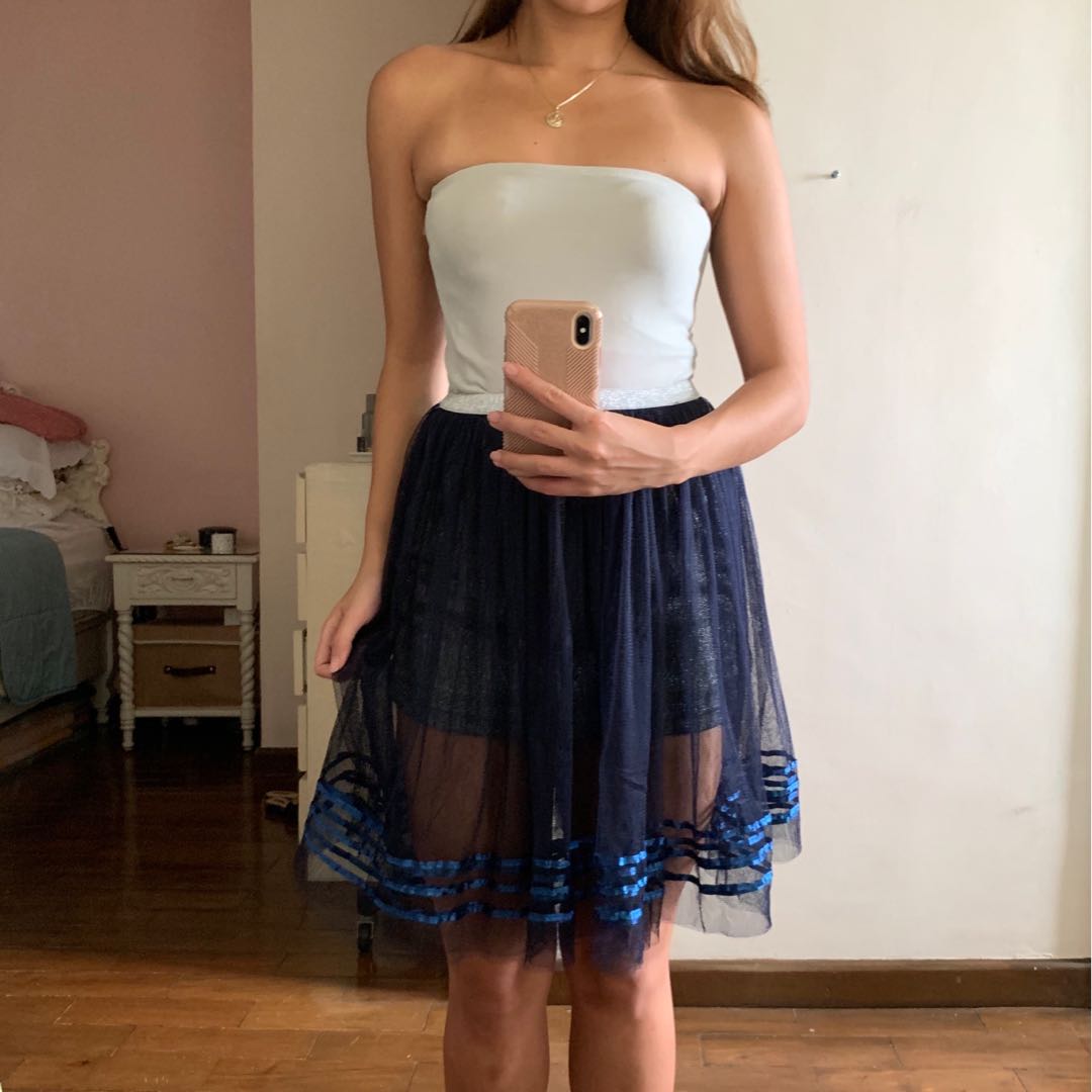 navy blue tutu skirt