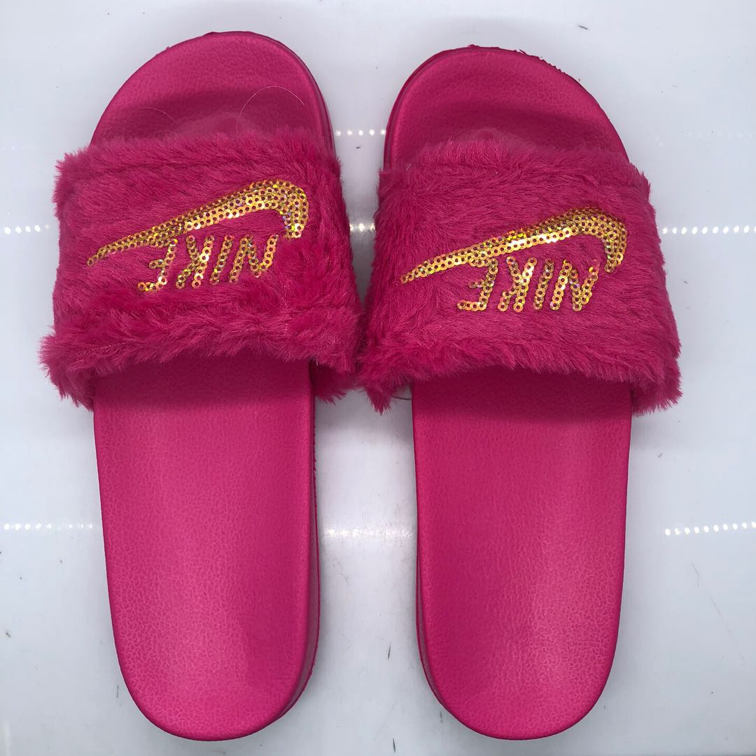 NIKE Hairy slippers female outer wear 