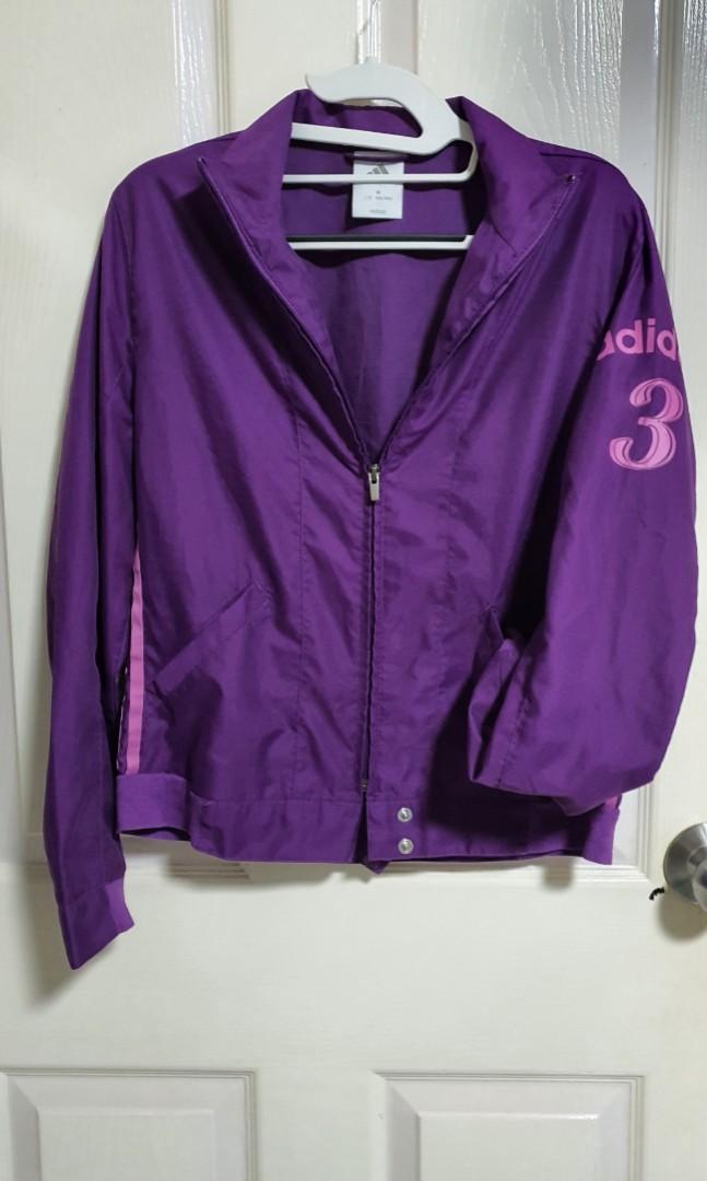 purple adidas windbreaker