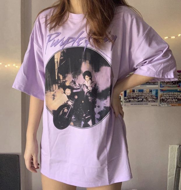 purple rain oversized t shirt
