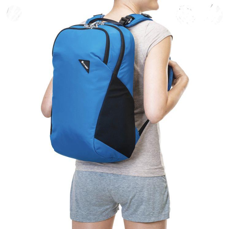 Pacsafe Vibe 20l Anti Theft Backpack Blue Men S Fashion Bags Wallets Backpacks On Carousell