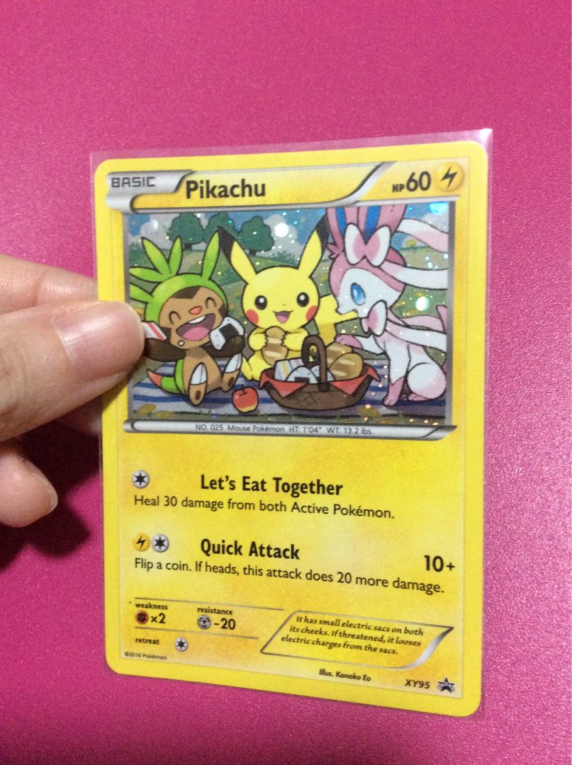 Pokemon pikachu promo card, Hobbies & Toys, Toys & Games on Carousell