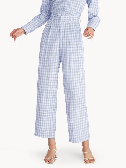Navy gingham pants Clearance