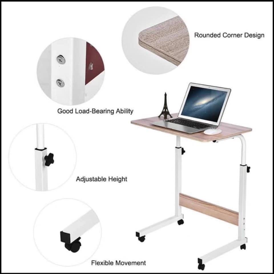 Portable Movable Adjustable Laptop Table Desk (Category: Tables & Sets) located in Manila. Submitted by borntoshop888_rechargeables (Listing ID 1024132686, Image 3). Description: 💕💕💕💕💕💕💕💕 Portable Adjustable Laptop Table Movable with wheels. You can use this table for anything and everything you do! It can be a game table, laptop table, dinner table, homework table, and so much more! Adjustable height for adults and children for studying,