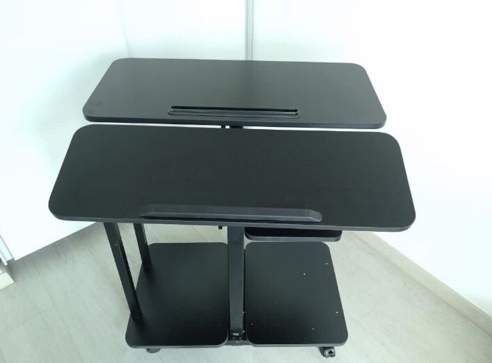 Portable WFH work desk with wheels & adjustable height, Babies & Kids ...