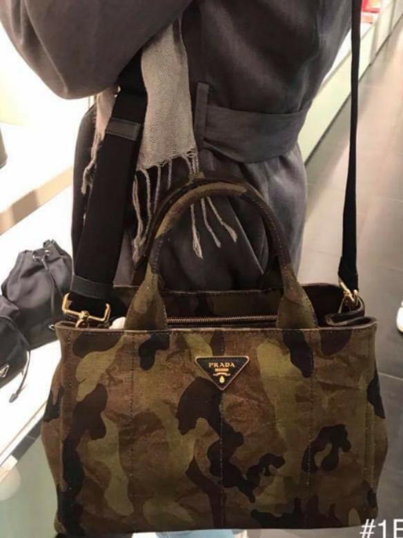 prada camo bag