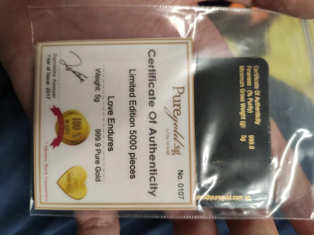 Puregold 999 Fine Gold Bar, Women's Fashion, Jewelry & Organisers