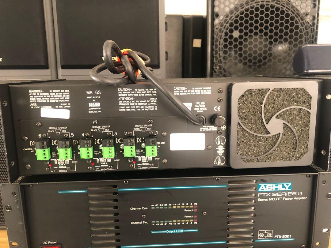 Rane MA 6S 6 Channel Power Amplifier. Best for 5.1 or 6.1 Home Theater