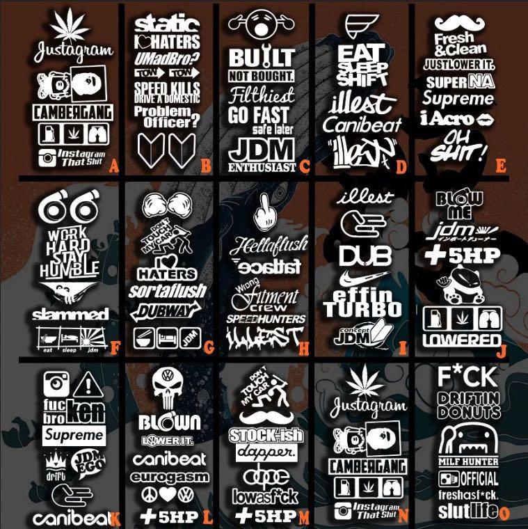 Ready Stock Car Decal Stickers Logo Car Accessories Accessories On Carousell