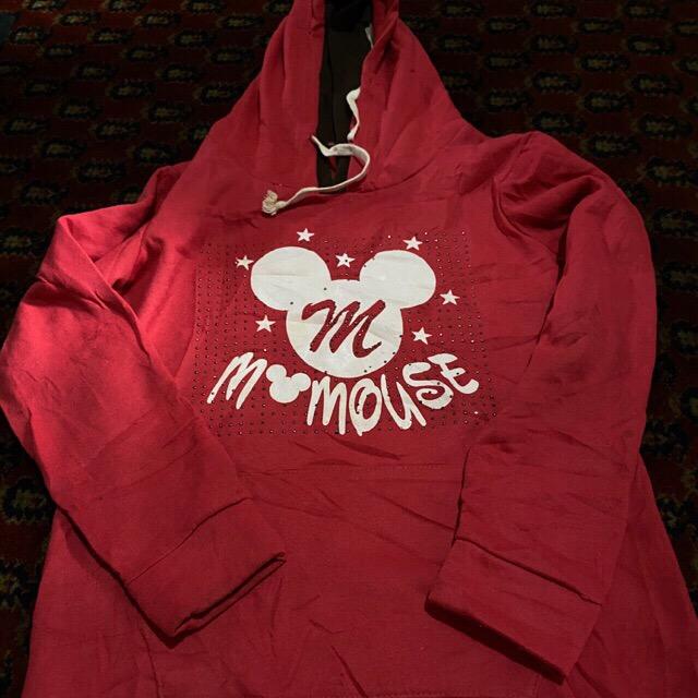 red mickey hoodie