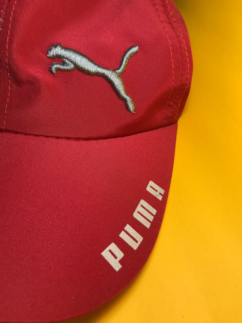 RED PUMA BASEBALL CAP, Men's Fashion 