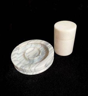 🔥Sale! 2pc Marble Set (Ashtray & Canister)🌹