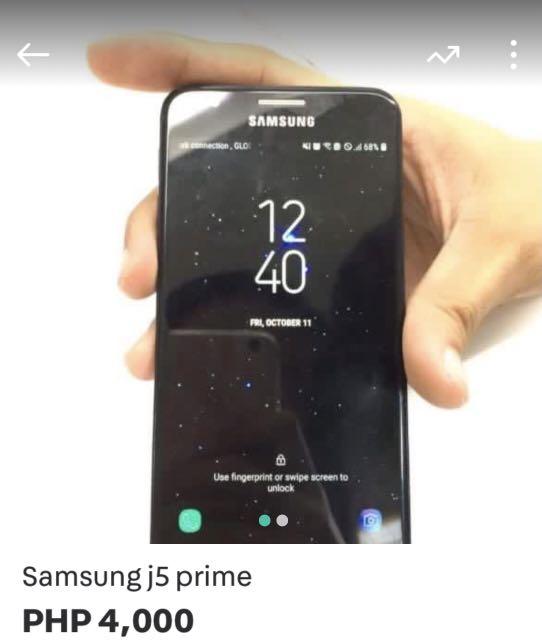 Samsung j5 prime (Category: Samsung) located in Manila. Submitted by malou.20 (Listing ID 1024042099, Image 1). Description: Open line.