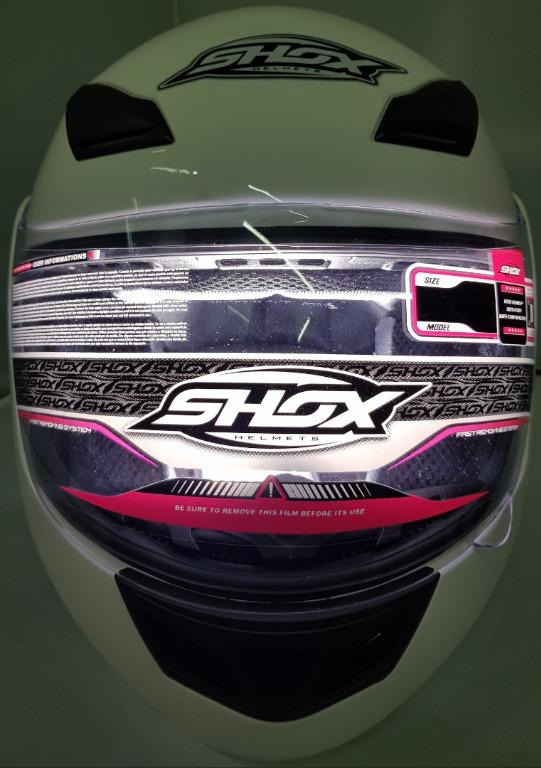 Shox Bullet Flip Front Motorcycle Helmet White M 57 58 1650 Grs