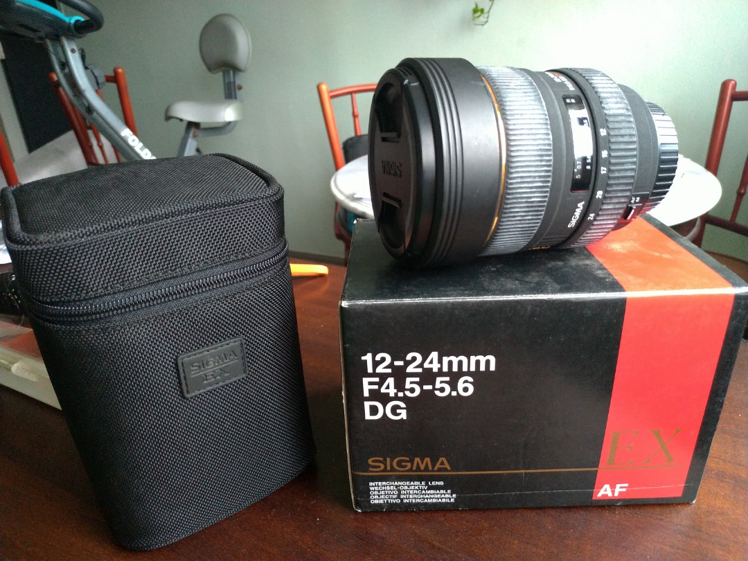 Canon Sigma 12 24mm F4 5 5 6 Dg Super Wide Lens Photography Lenses On Carousell