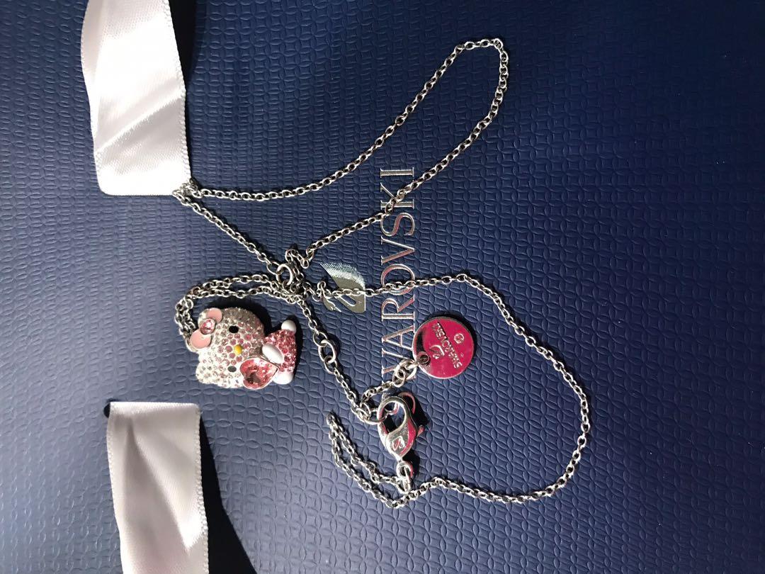 Swarovski crystal hello kitty necklace on sale