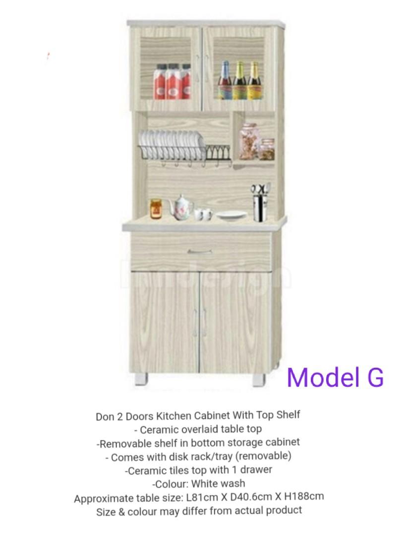 Tall Kitchen Cabinet With Tiles Worktop Furniture Shelves Drawers On Carousell