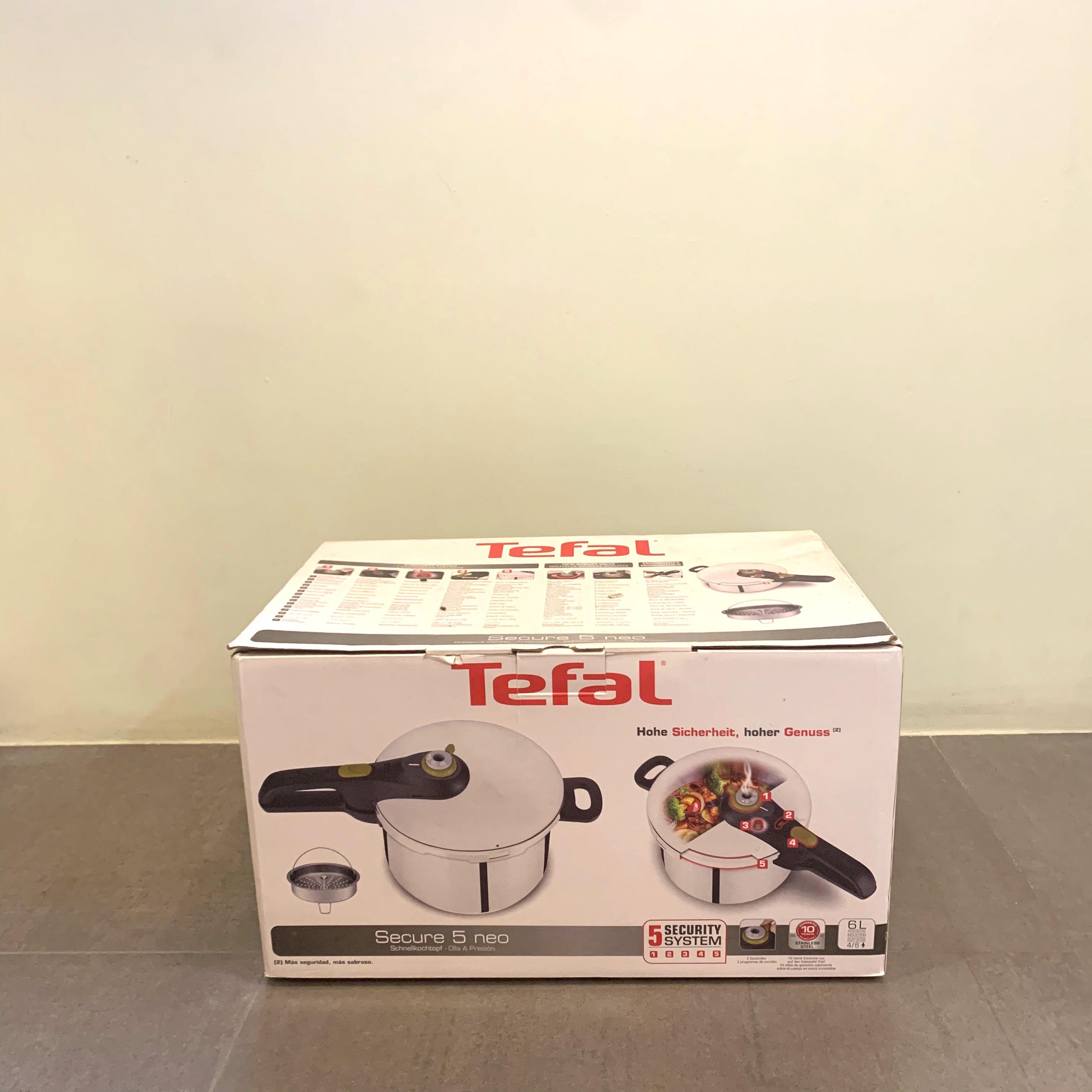 Motel Consistent load Tefal Pressure Cooker secure 5 Neo 6L, TV & Home Appliances, Kitchen  Appliances, Cookers on Carousell