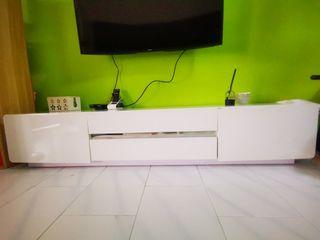 TV console/High gloss white/solid wood L200xW40xW40cm