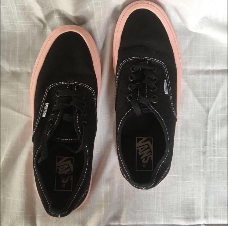 vans authentic black pink