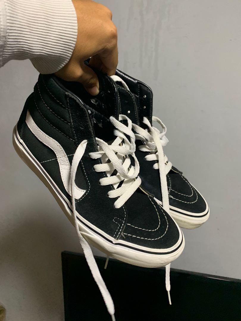 Vans sk8 hi black, Men's Fashion, Footwear, Sneakers on Carousell