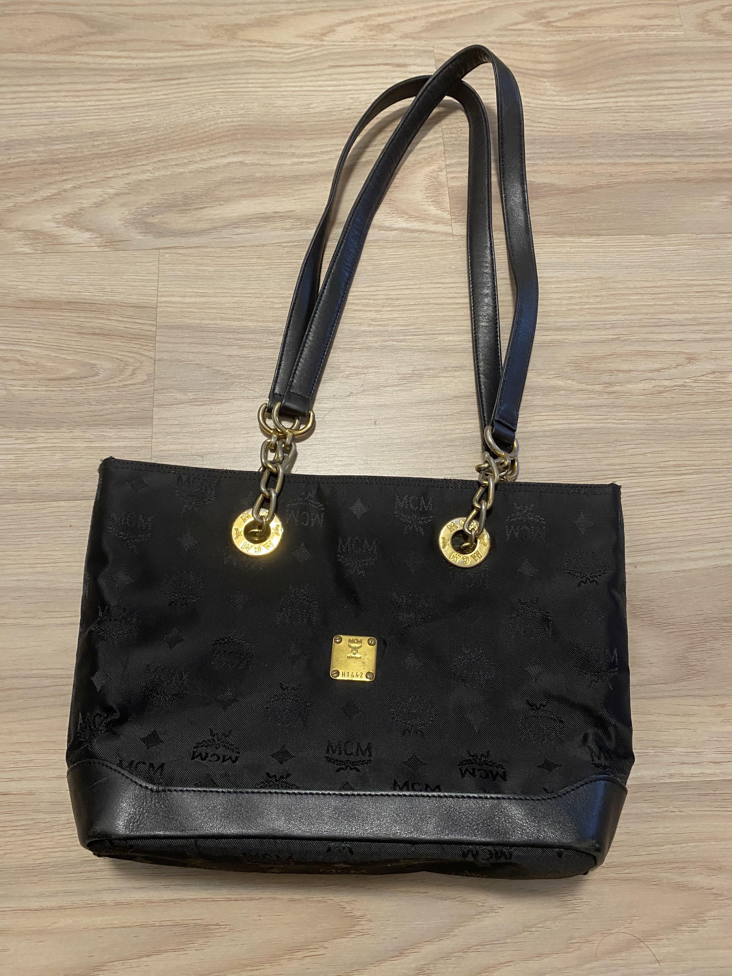 MCM handbag black, Women's Fashion, Bags & Wallets, Tote Bags on