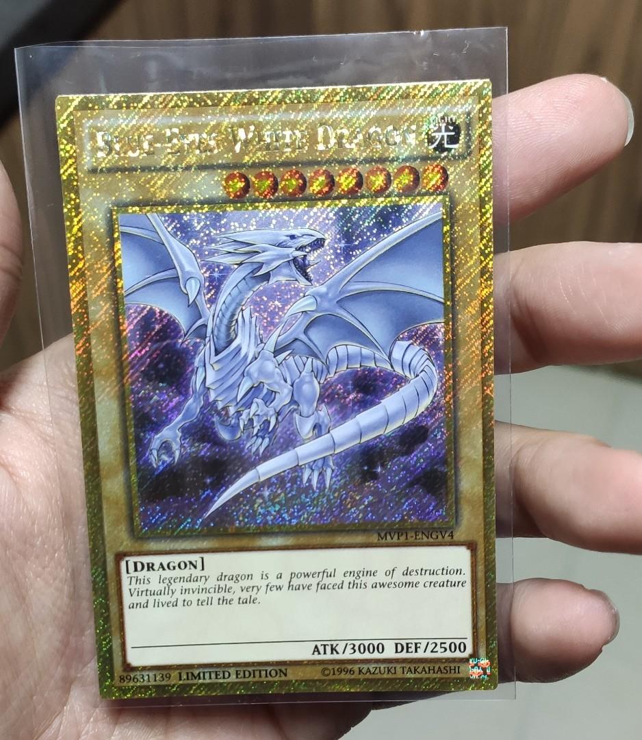 Yugioh Blue eyes White dragon gold rare Limited Edition, Hobbies & Toys
