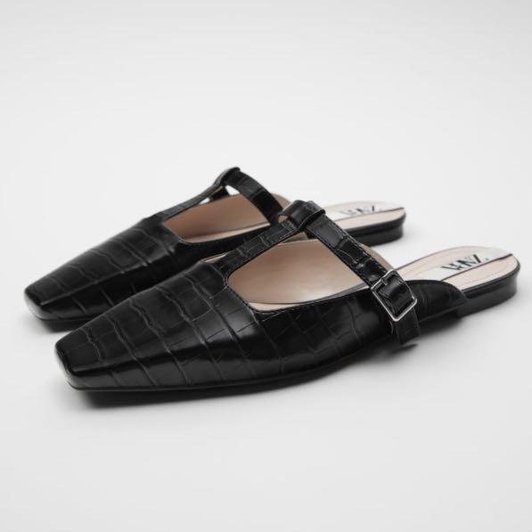 slingback mules flat